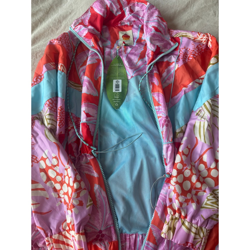 NWT Farm Rio Coconut Tree Windbreaker‎ Size Small - Picture 3 of 3